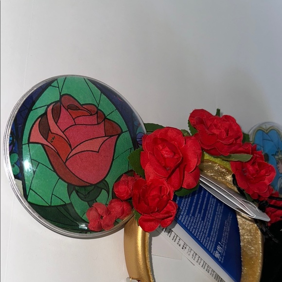 Disney Disney100 Decades Beauty and the Beast Light-Up Ear Headband Adults New - Picture 4 of 11